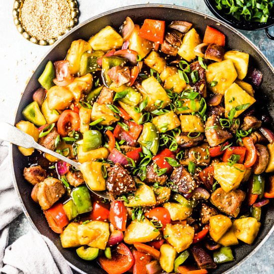 Pineapple Pork Stir Fry - Recipe photo by The Endless Meal