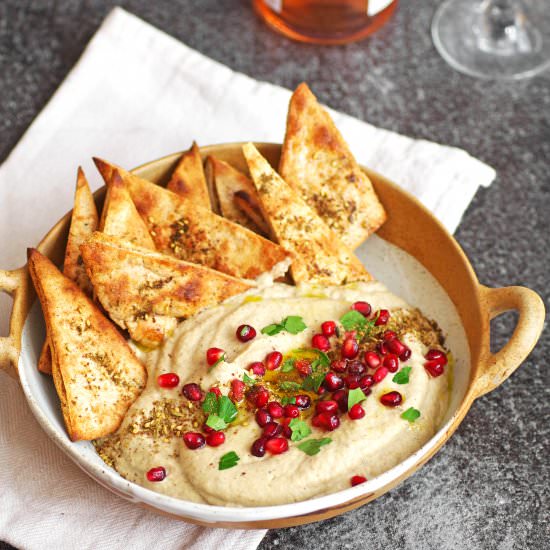 Baba Ganoush & Za'atar Pitta Chips - Recipe photo by euphoricvegan