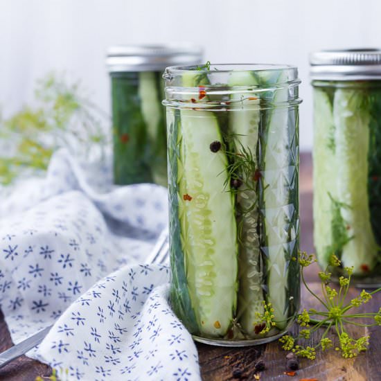 Refrigerator Dill Pickles - Recipe photo by rachelcooksblog