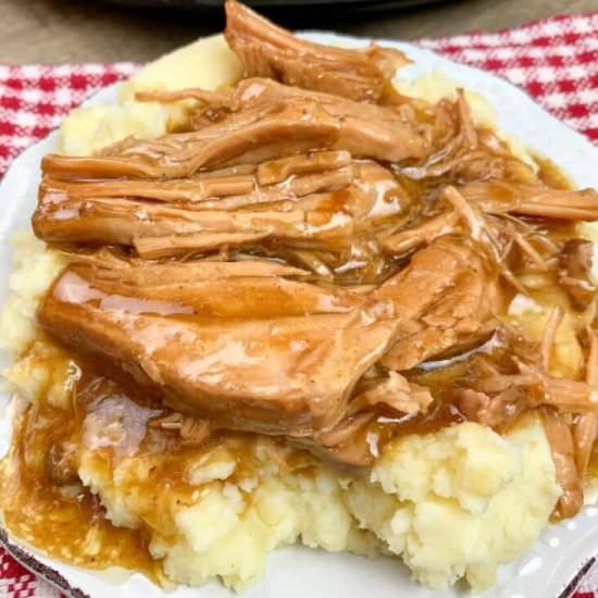 Slow Cooker Pork Chops and Gravy - Recipe photo by Back To My Southern Roots