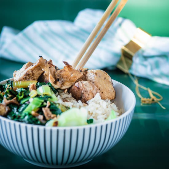Soy sauce chicken, lemon rice - Recipe photo by by Andrea Janssen