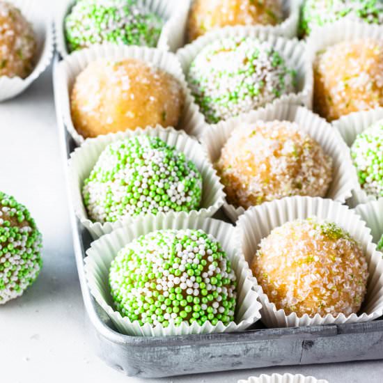 Key Lime Brigadeiros - Recipe photo by piesandtacos