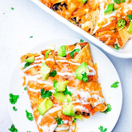 Easy Cheesy Chicken Enchiladas - Recipe photo by poweredbymom