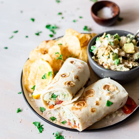Avocado Chicken Salad Wraps - Recipe photo by poweredbymom