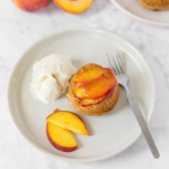 Mini Peach Upside Down Cakes - Recipe photo by Lip-SmackingFood