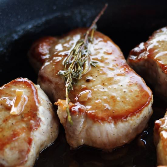 Saucy Pan Fried Pork Chops - Recipe photo by Buy This Cook That