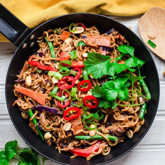 Satay Stir Fry Noodles - Recipe photo by Eat Well Abi