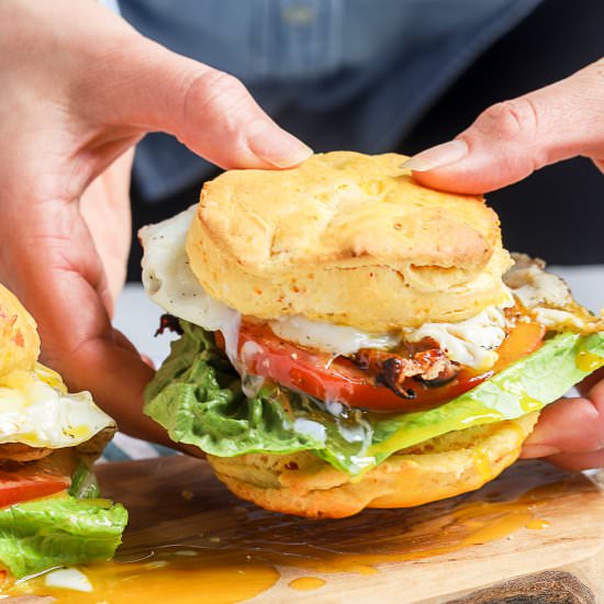 Sweet Pepper Biscuit Breakfast BLT - Recipe photo by SprinklesandSeaSalt