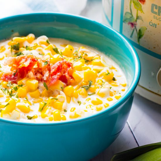 Slow Cooker Creamed Corn - Recipe photo by No Plate Like Home