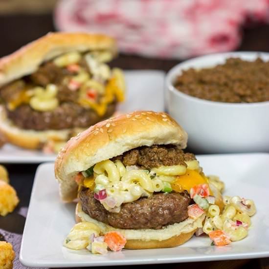 Garbage Plate Burgers - Recipe photo by spicedblog