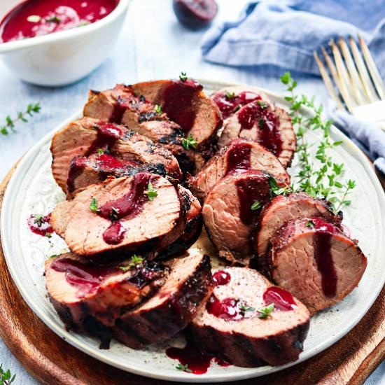 cherry balsamic pork tenderloin - Recipe photo by Give it Some Thyme