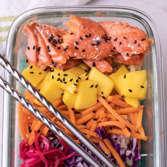 Salmon Poke Bowl Meal Prep - Recipe photo by smackofflavor