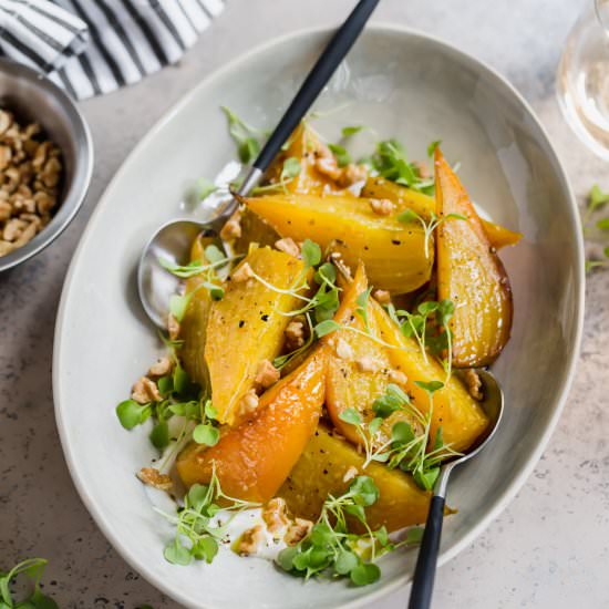 roasted golden beets - Recipe photo by wellseasonedstudio