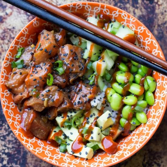 Salmon Miso Poke Bowl - Recipe photo by Or Whatever You Do