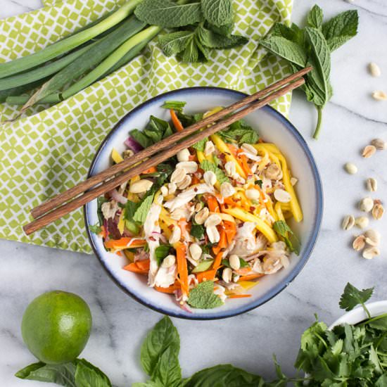 Vietnamese Mango Chicken Salad - Recipe photo by The Hungary Buddha