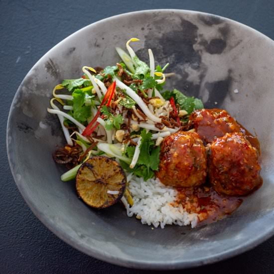 Asian Pork Meatballs - Recipe photo by AnotherFoodBlogger
