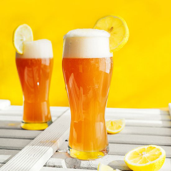 Lemon Ginger Kombucha Radler - Recipe photo by liveeatlearn