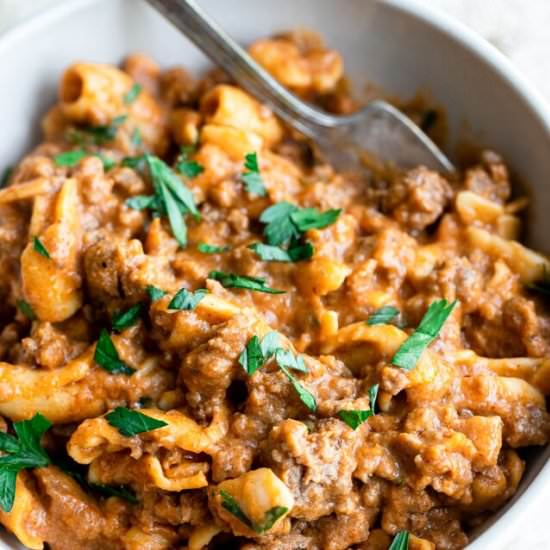 Homemade Healthy Hamburger Helper - Recipe photo by foodfaithfitness