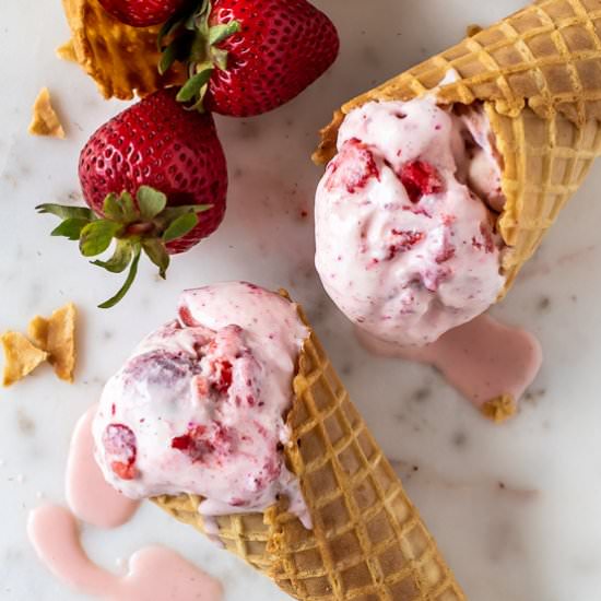 Strawberry Rose Ice Cream - Recipe photo by crazyinspiredlife