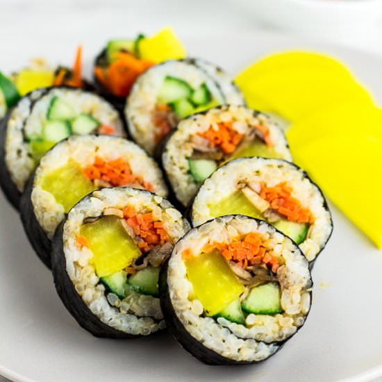 Vegan Kimbap with Bulgogi Mushroom - Recipe photo by George Ahmed