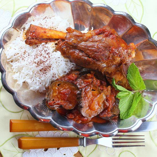 Persian Braised Lamb Shanks - Recipe photo by PalatablePastime