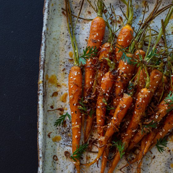 Miso Maple Carrots - Recipe photo by AnotherFoodBlogger