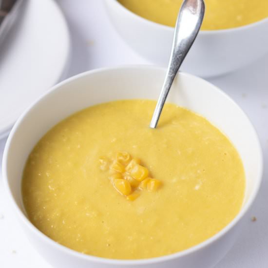 30-Minute Sweetcorn Soup - Recipe photo by neilshealthymeals