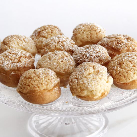 Pecan and Vanilla Cream Puffs - Recipe photo by lilcookieblog