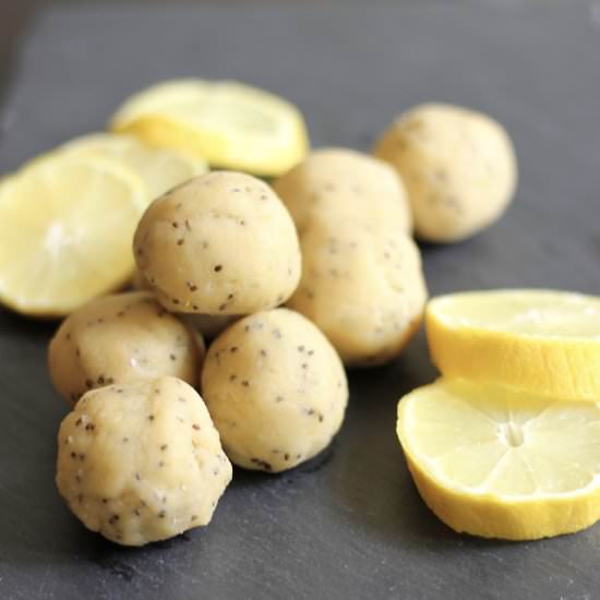 Lemon Chia Protein Balls - Recipe photo by junkfoodkids