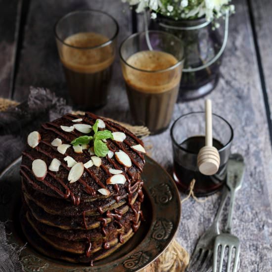 pumpkin chocochip buckwheat pancake - Recipe photo by easyfoodsmith