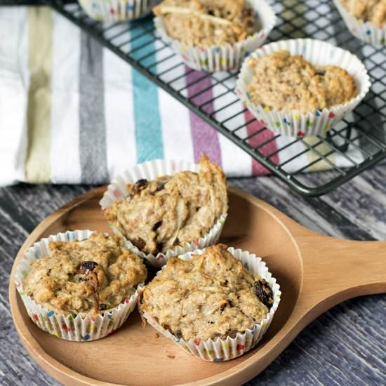 Parsnip, apple and oat muffins - Recipe photo by Mandy Sneaky Veg