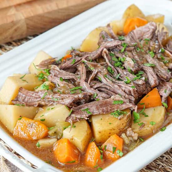 Slow Cooker Chuck Roast - Recipe photo by SundaySupper