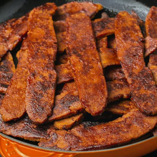 Vegan Bacon - Recipe photo by lovingitvegan