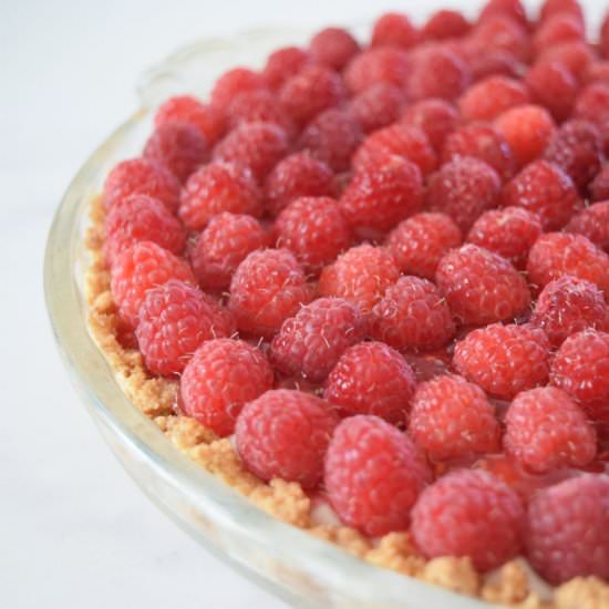 Raspberry Cream Pie - Recipe photo by rchlnielsen