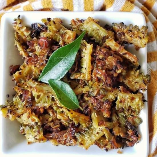 Bitter gourd stir fry - Recipe photo by Lathiya