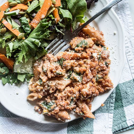 Red Lentil and Spinach Mock Lasagna - Recipe photo by lemonsandbasil