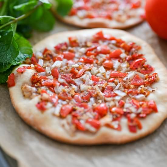 Tomato and Onion Manakeesh - Recipe photo by SimplyLebanese