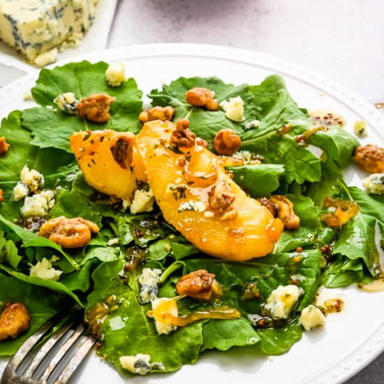 Caramelized Pear Gorgonzola Salad - Recipe photo by garlic and zest