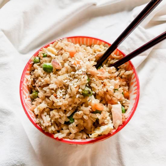 10 Minute GF Chicken Fried Rice - Recipe photo by thehelpfulgf