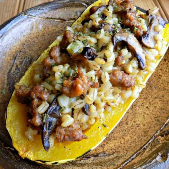 Stuffed Delicata Squash - Recipe photo by My Homemade Roots
