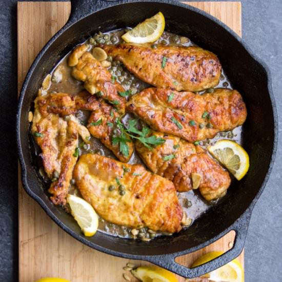 Chicken Piccata - Recipe photo by panning the globe