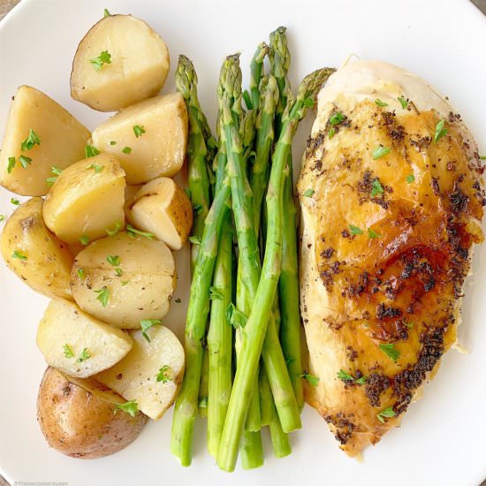 Crockpot Rotisserie Chicken Dinner - Recipe photo by FitSlowCookerQueen