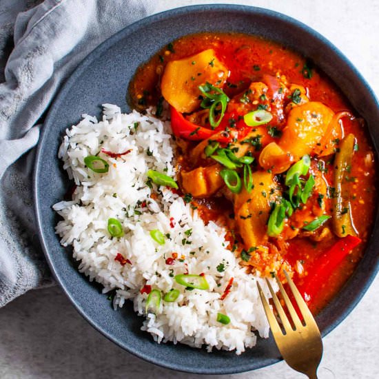 Mango Chicken Bake - Recipe photo by MySugarFreeKitchen