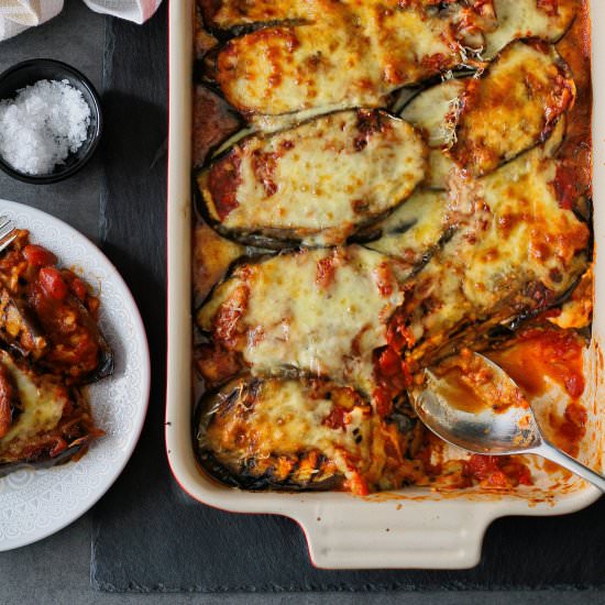 Aubergine parmigiana - Recipe photo by vanillafrost4