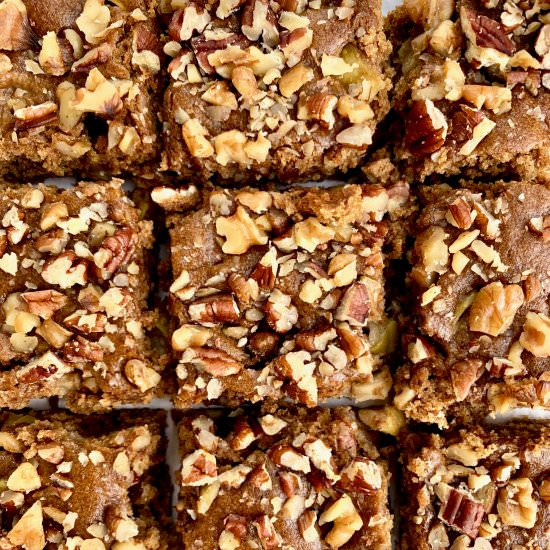 Vegan Cinnamon Apple Blondies - Recipe photo by hellospoonful