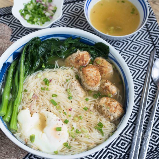 Misua Soup Sesame Pork Meatballs - Recipe photo by Rivertenkitchen