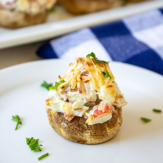 Crab Stuffed Mushrooms - Recipe photo by BeyondtheCoop