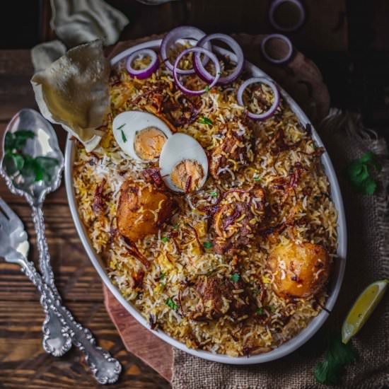 Kolkata style Mutton Biryani - Recipe photo by Gastronomic Bong