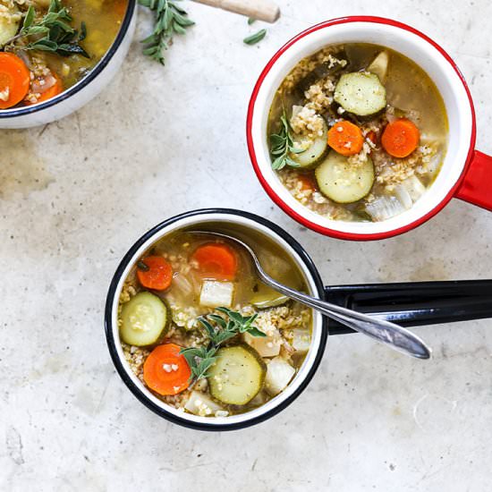 Freekeh Vegetable Soup - Recipe photo by FloatingKitchen