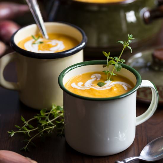 Butternut squash red lentil soup - Recipe photo by electricbluefood